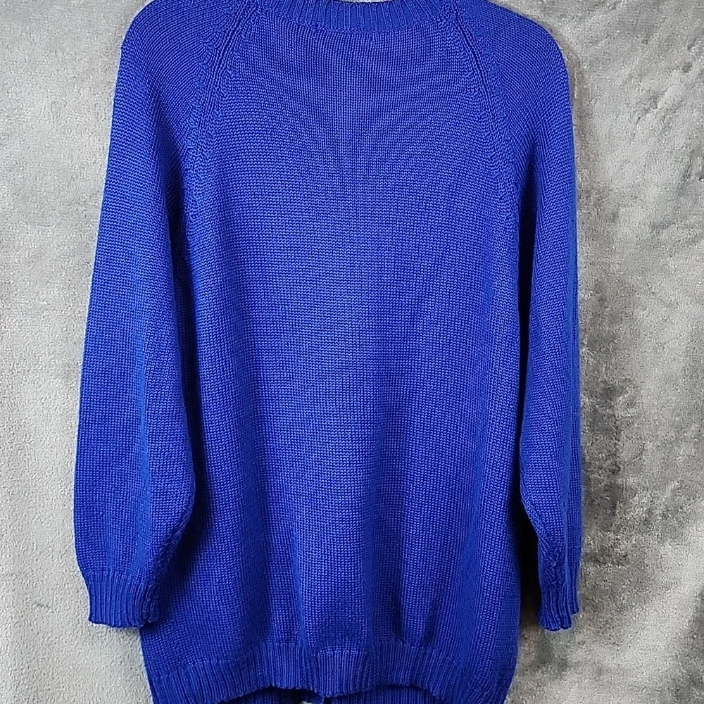 Blue Knit Cardigan Sweater Limited Express. Size M 30% Wool - Picture 6 of 7